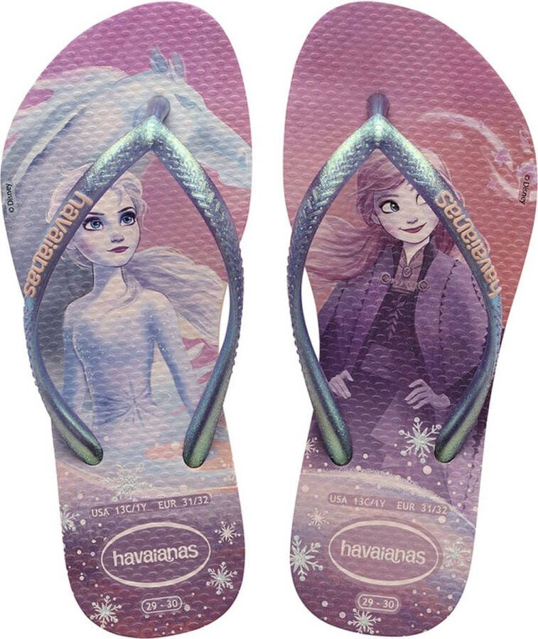 Havaianas Slim Frozen Kinder Teenslippers 4137266-0076 Kleur Roze