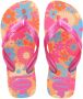 Havaianas Kids Flores teenslippers roze geel - Thumbnail 2