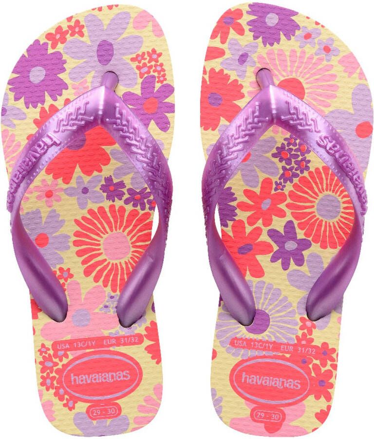 Havaianas Kinder Flores Slippers Roze Paars