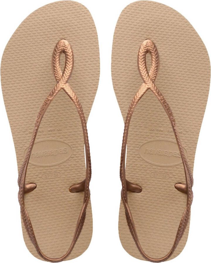 HAVAIANAS Teenslippers Dames Luna Maat: 41 Materiaal: Rubber Kleur: Brons - Foto 5