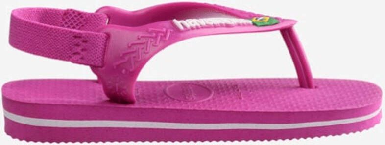 Havaianas Baby Brasil Logo II teenslippers met hielbandje roze Meisjes Rubber 23 24