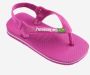 Havaianas Baby Brasil Logo II teenslippers met hielbandje roze Meisjes Rubber 21 - Thumbnail 2