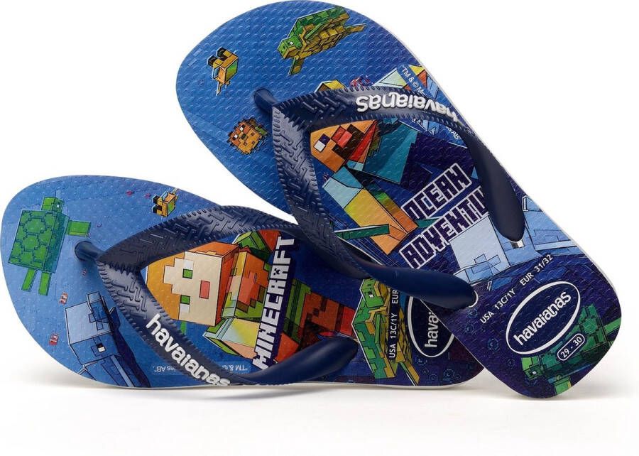 Havaianas Minecraft Unisex Slippers Blauw Navy