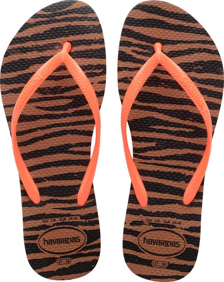 Havaianas Slim Animals Dames Slippers Naranja Escuro Naranja