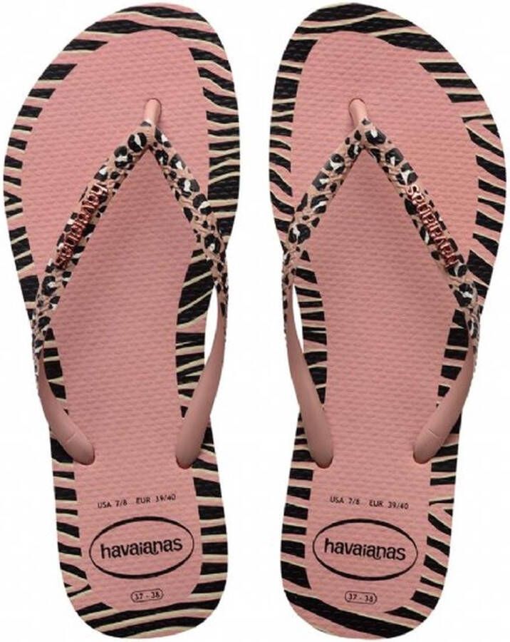 Havaianas Slim Animals Dames Slippers Roze