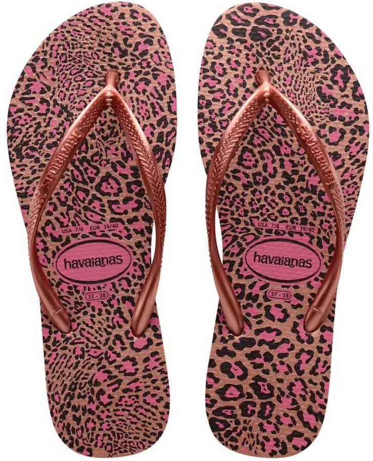Havaianas Slim Animals teenslippers paars Meisjes Rubber 29 30 - Foto 2