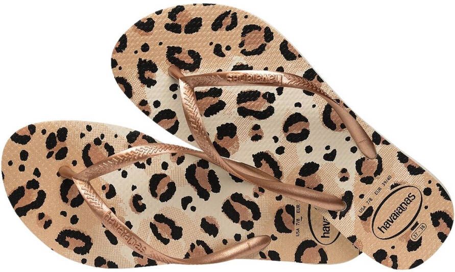 HAVAIANAS Teenslippers Dames Slim Animals Maat: 41 42 Materiaal: Rubber Kleur: Beige - Foto 2