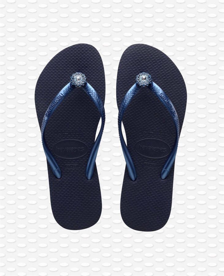 Havaianas Slim Crystal Poem slipper blauw BR