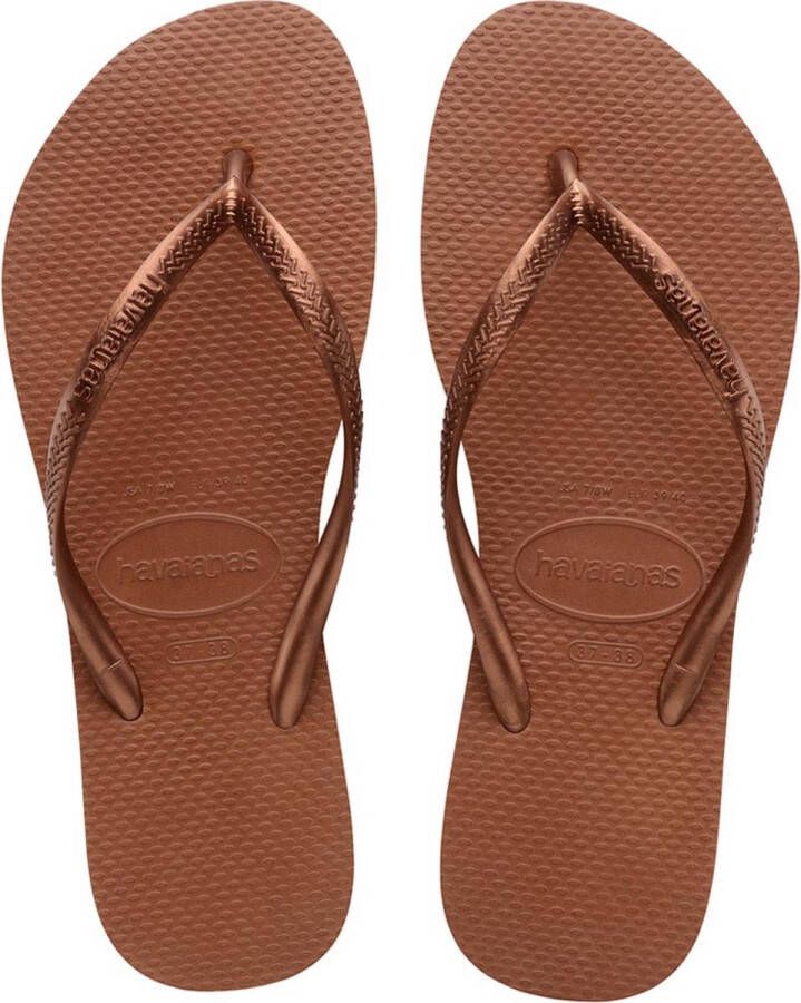 Havaianas Slim Dames Slippers Rust Metallic Copper - Foto 4