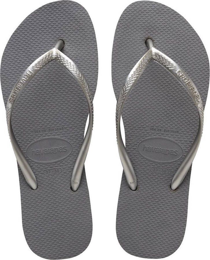 Havaianas Slim Flatform Dames Slippers Steel Grey