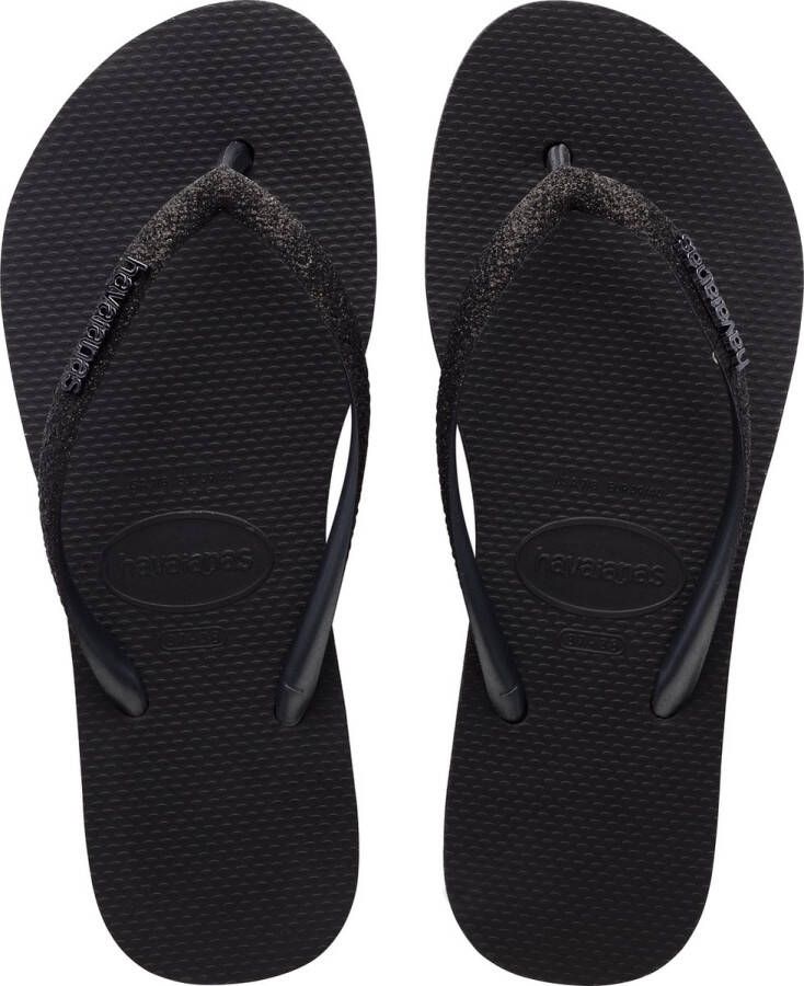 Havaianas Slim Flatform Sparkle Dames Slippers Black