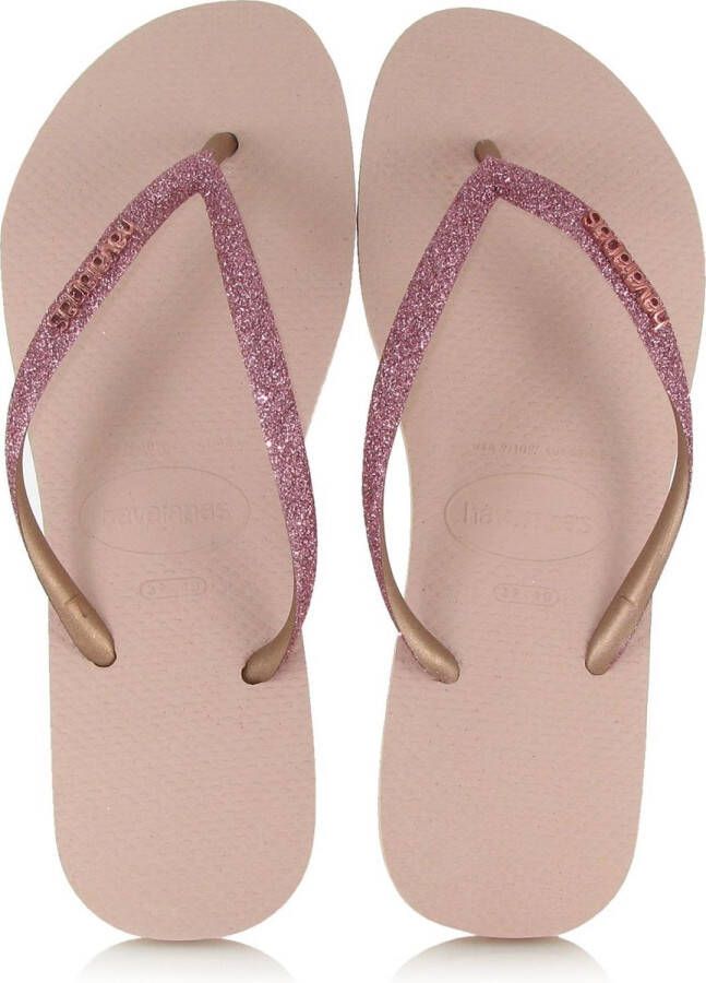 Havaianas Slim Glitter Dames Slippers Ballet Rose