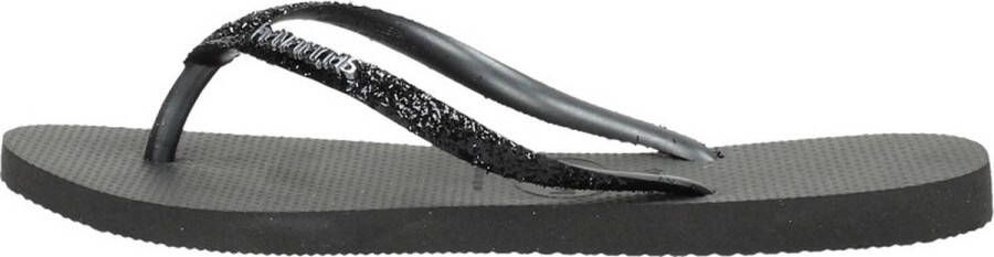 HAVAIANAS Teenslippers Dames Kids Slim Glitter Ii Maat: 33 34 Materiaal: Rubber Kleur: Zwart - Foto 7