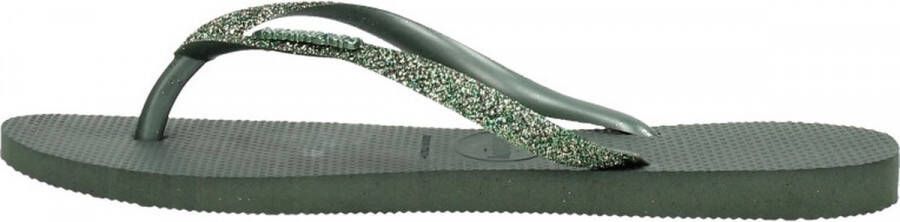 Havaianas Slim Glitter II Dames Slippers Green Olive