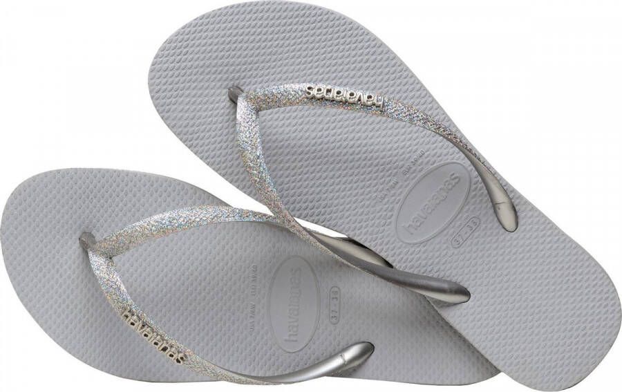 Havaianas Slim Glitter II Dames Slippers Ice Grey