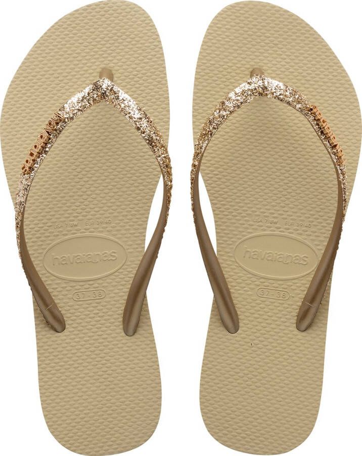 Havaianas Slim Glitter Ii Dames Slippers Zand