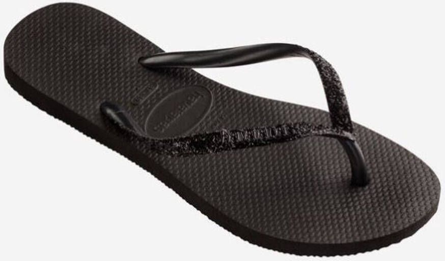 Havaianas Slim Glitter preto zwart glitter bandje Kleur Zwart)