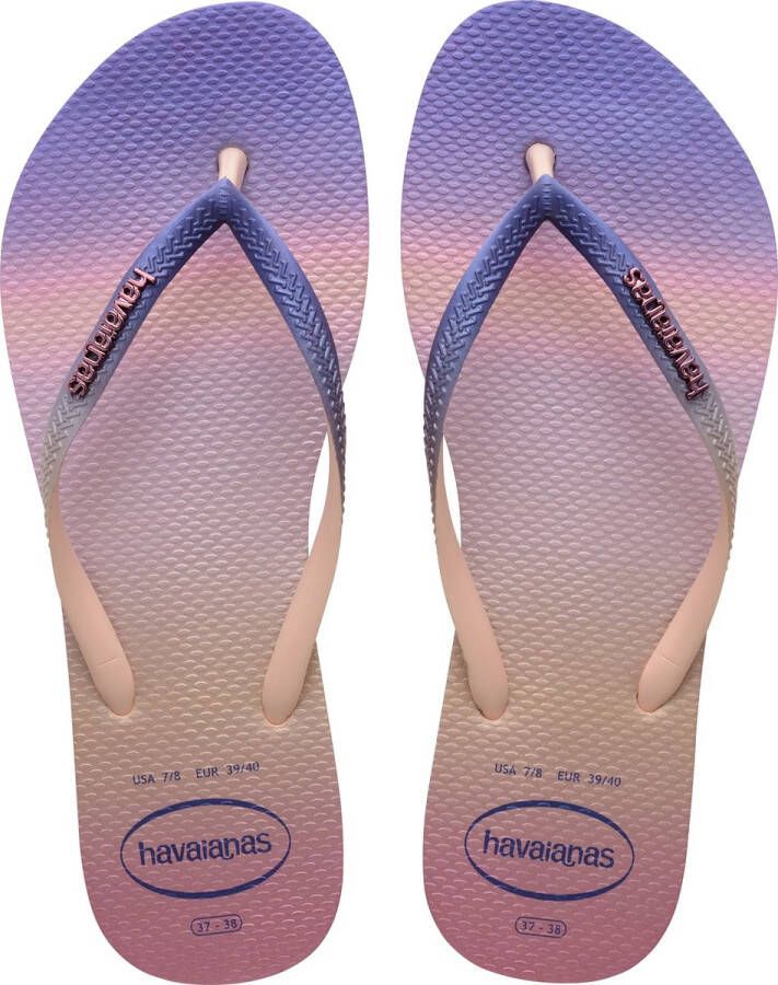 Havaianas Slim Gradient Sunset Dames Slippers Lemon Yellow