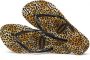 Havaianas Slim Leopard teenslippers met panterprint Zwart Meisjes Rubber 29-30 - Thumbnail 3