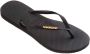 HAVAIANAS Teenslippers Dames Slim Logo Metallic Maat: 35 36 Materiaal: Rubber Kleur: Zwart - Thumbnail 3