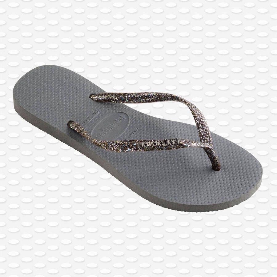 Havaianas Slim logo metallic slipper grijs combi BR