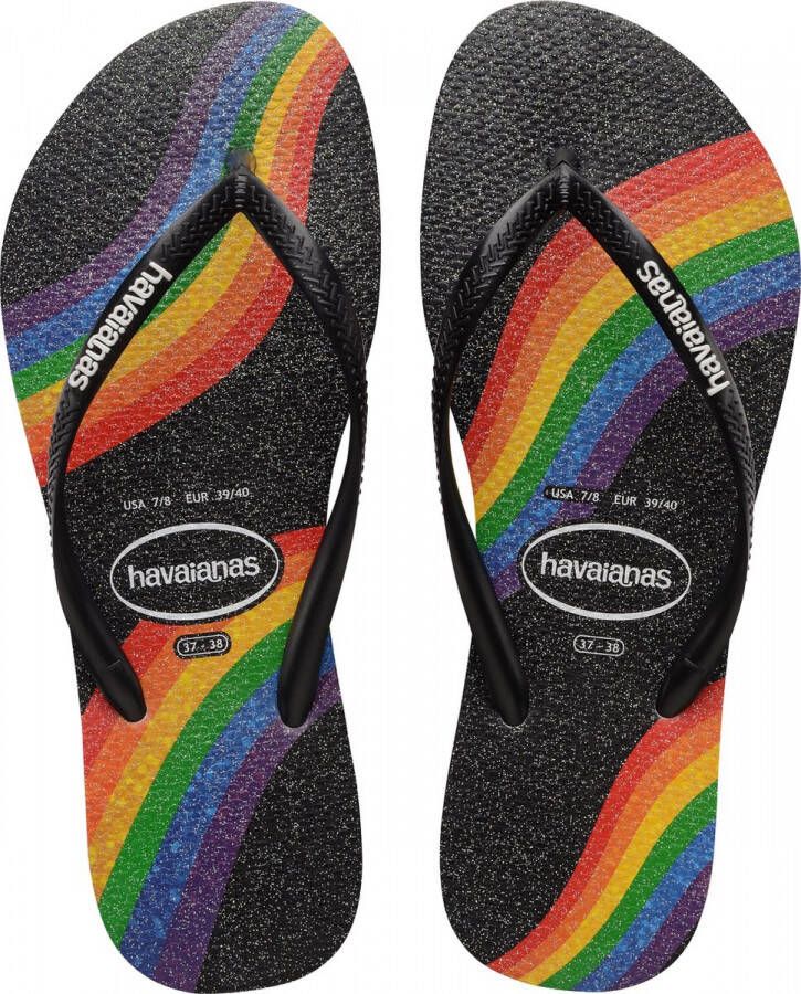 Havaianas Slim Pride Dames Slippers Black