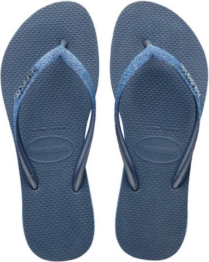 HAVAIANAS Teenslippers Dames Slim Sparkle Ii Crocus Maat: 35 Materiaal: Rubber Kleur: Blauw - Foto 3