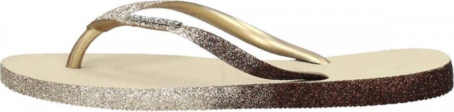 HAVAIANAS Teenslippers Dames Slim Sparkle Ii Maat: 41 Materiaal: Rubber Kleur: Beige - Foto 5