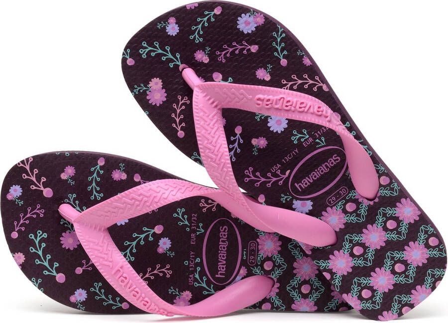 Havaianas Flores Meisjes Slippers Aubergine