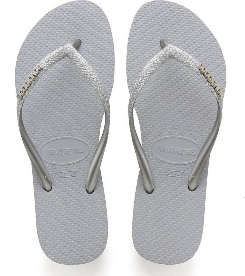 Havaianas Slippers Flipflops Kids Slim Shiny Grijs +