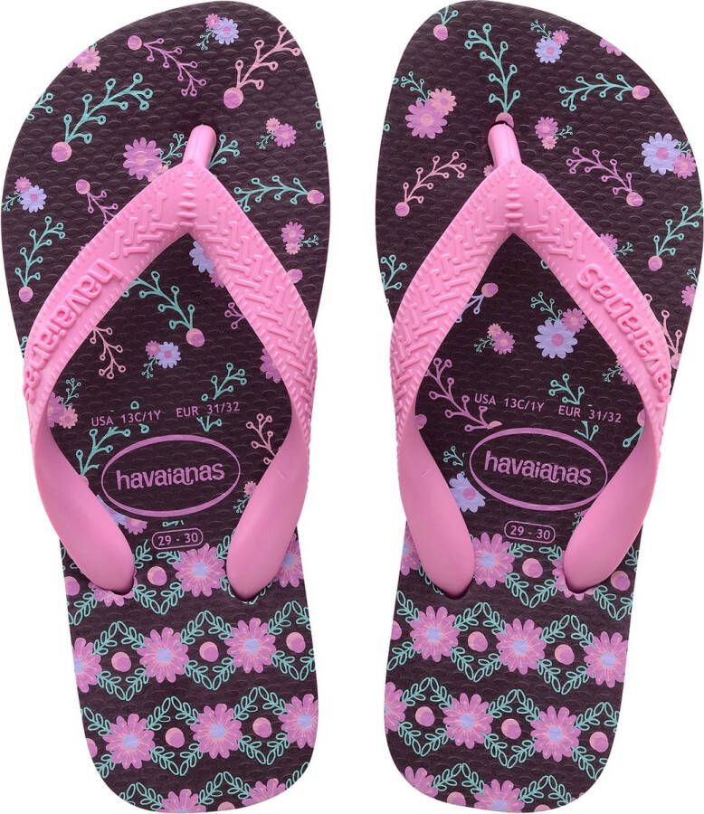 Havaianas Flores Meisjes Slippers Aubergine - Foto 2