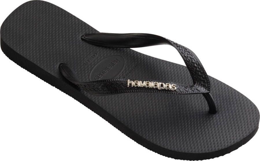 Havaianas Hav. Logo Metallic 41 42 Flip-flops Black Dames - Foto 1