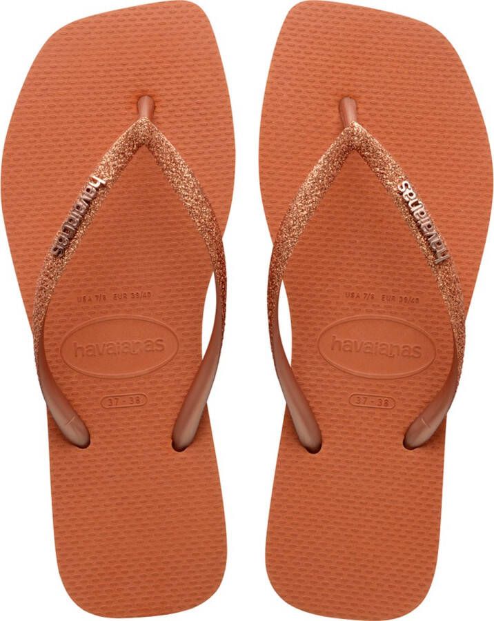 Havaianas SQUARE GLITTER Oranje Dames Slippers