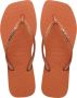 HAVAIANAS Teenslippers Dames Square Glitter Maat: 39 40 Materiaal: Rubber Kleur: Oranje - Thumbnail 2
