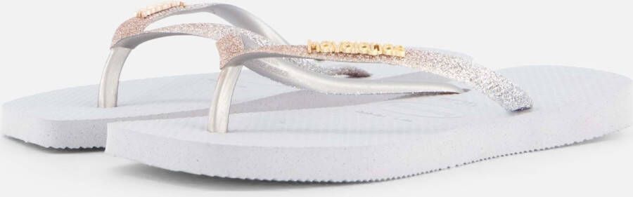 Havaianas Square Glitter Slippers grijs Rubber Dames