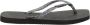 Havaianas Square Logo Metallic dames slipper Zwart - Thumbnail 1