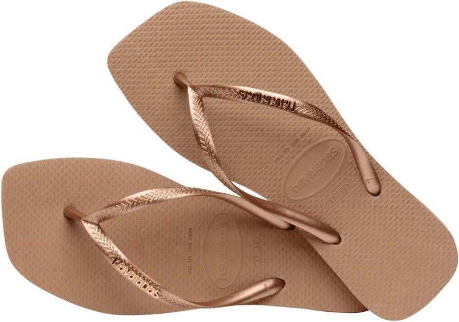 Havaianas Square Logo Metallic Teenslippers Dames