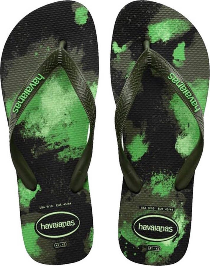 Havaianas Top Camu Heren Slippers Zwart Groen