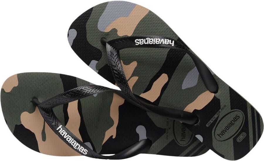 Havaianas TOP CAMU Slippers Groen Zwart