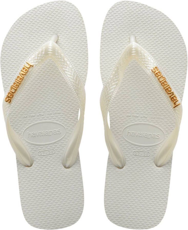 Havaianas Top Logo Metallic Teenslippers Kinderen Wit