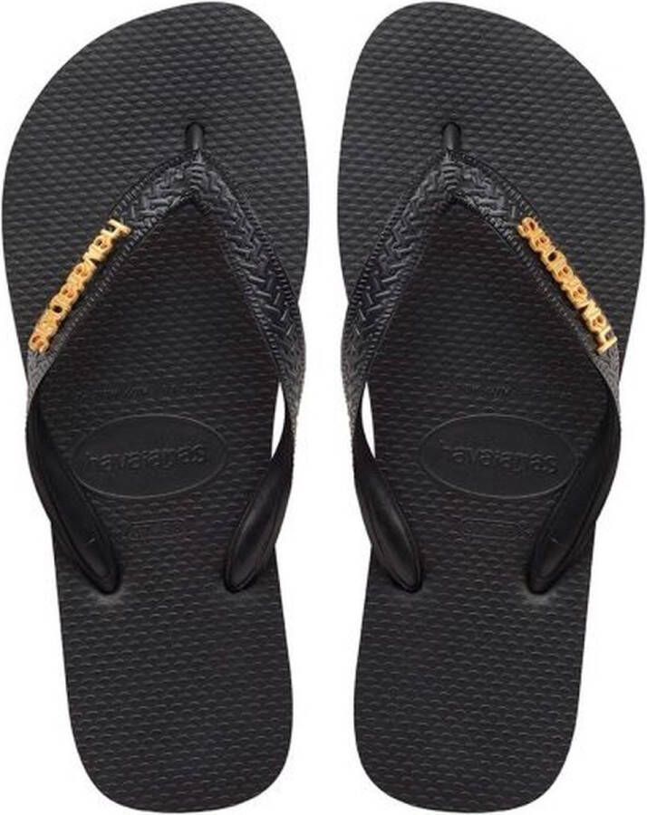 Havaianas Top Logo Metallic Teenslippers Kinderen Zwart