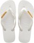 Havaianas Top Logo Metallic Teenslippers met Logo Embleem 39 40 Wit - Thumbnail 1