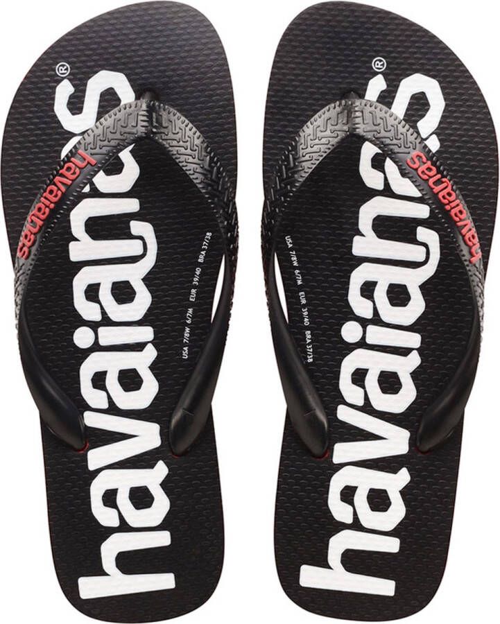 Havaianas Top Logomania 2 Unisex Slippers Zwart Rood