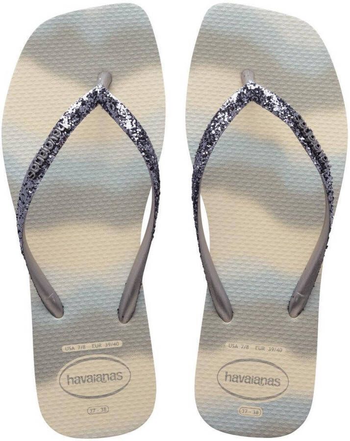 Havaianas Vrouwelijke vierkante fijne glitter slippers Party
