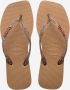 Havaianas 4148257 Square logo metallic rose gold taupe zool Kleur Multi) - Thumbnail 1