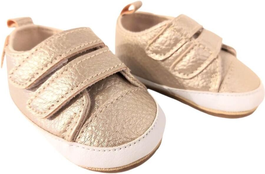 Healty Shoes Healthy Shoes Utrecht Klittenbandschoen Gold