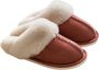 Heavency® Pantoffels en Fluffy Open Sloffen met Pluche Voering Antislip Zool – Heavency ® Rood - Thumbnail 1