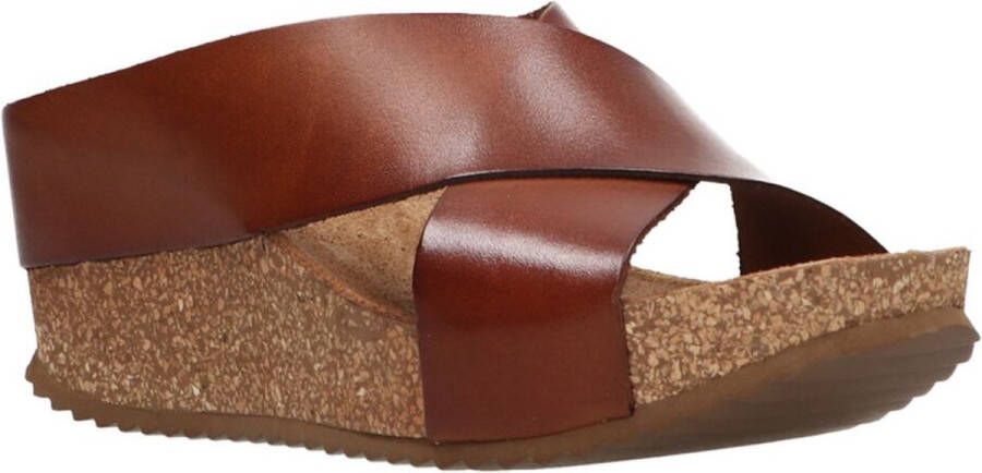 HEE ! dames slipper cognac 40 - Schoenen.nl