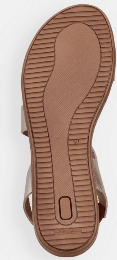 Hee! Dames Sandaal Metal Champagne Goud