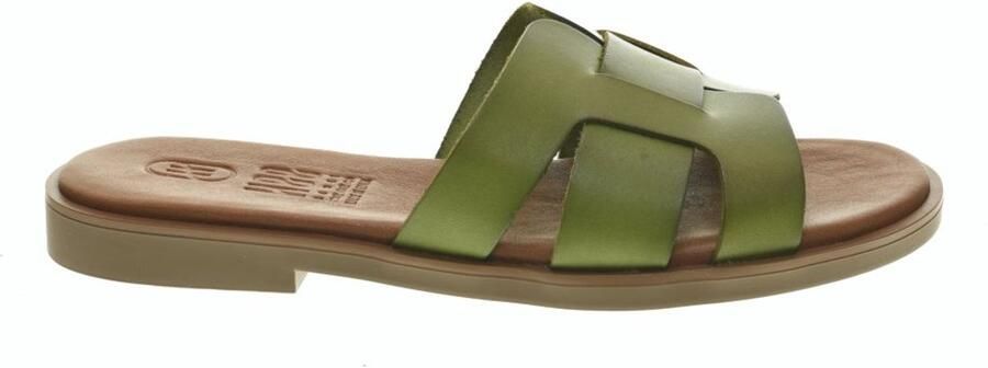 HEE Fashion Groen Slipper Leer